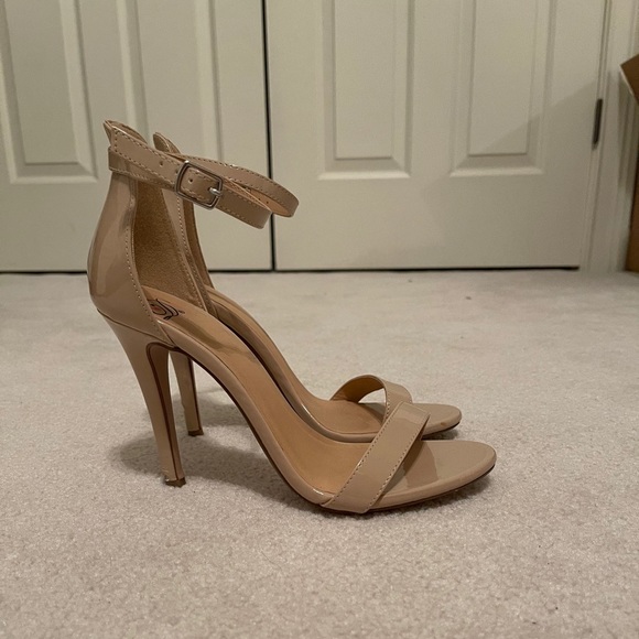 Single Strap Nude 3” Heels - Picture 1 of 4